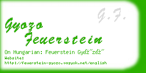 gyozo feuerstein business card